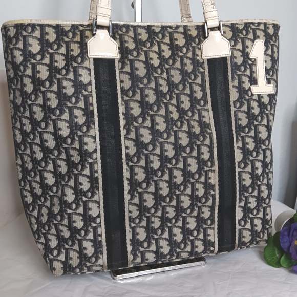 CHRISTIAN DIOR Black Monogram Trotter No 1 Shopping Tote Bag - Picture 3 of 12